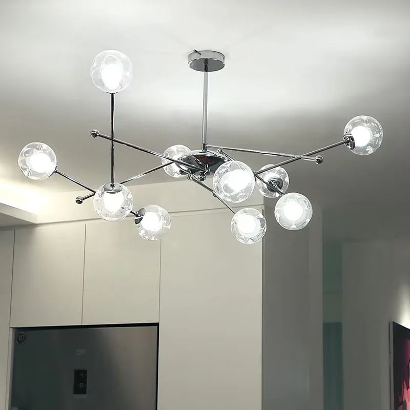 lámpara de vidrio claro estilo Bauhaus para hotel