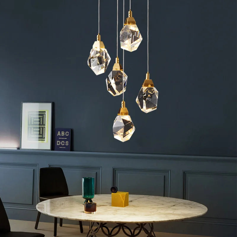 lámpara de cristal moderna winfordo para sala de exposiciones