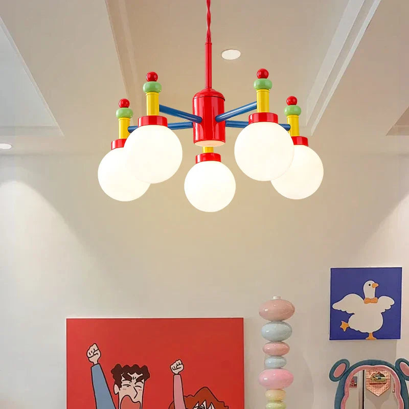 lustre led moderno para habitación infantil estilo medieval memphis