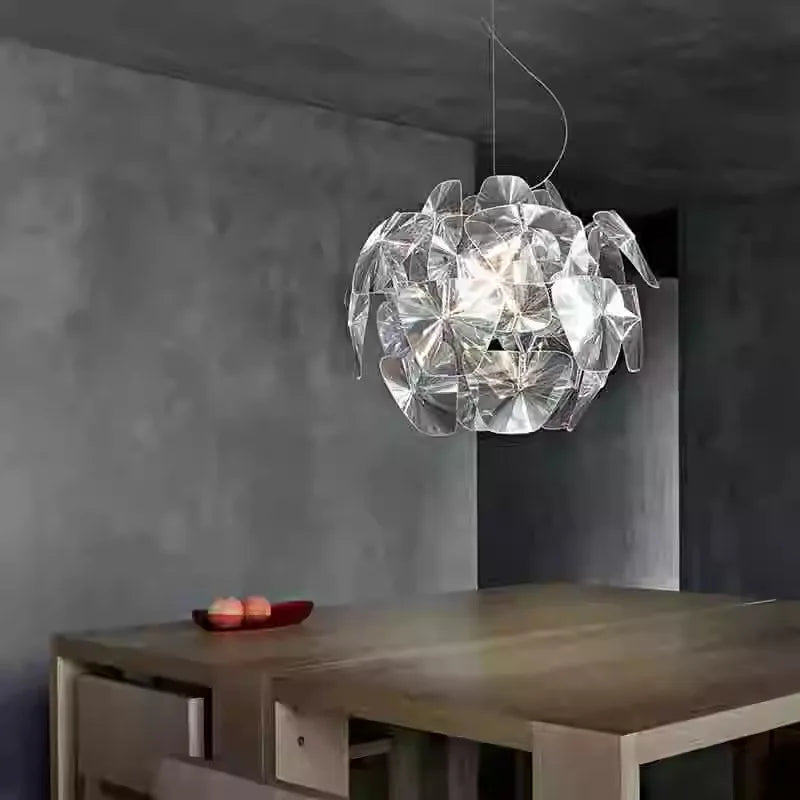 Lámpara de acrílico transparente diseño para interior elegante