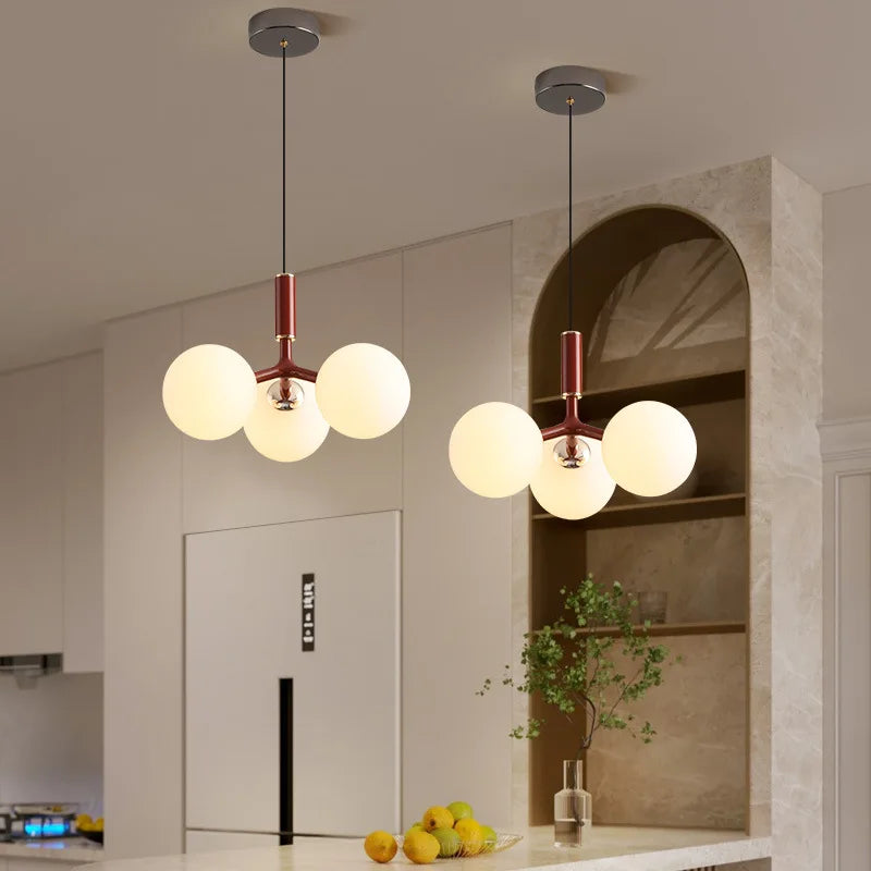 lámpara colgante nórdica moderna minimalista magic bean 9 led suspensión