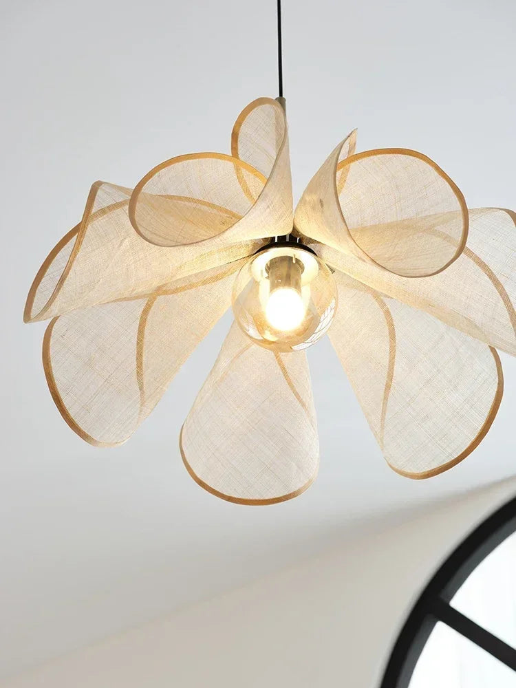 lámpara nórdica simple estilo japonés de alta gama decoración floral
