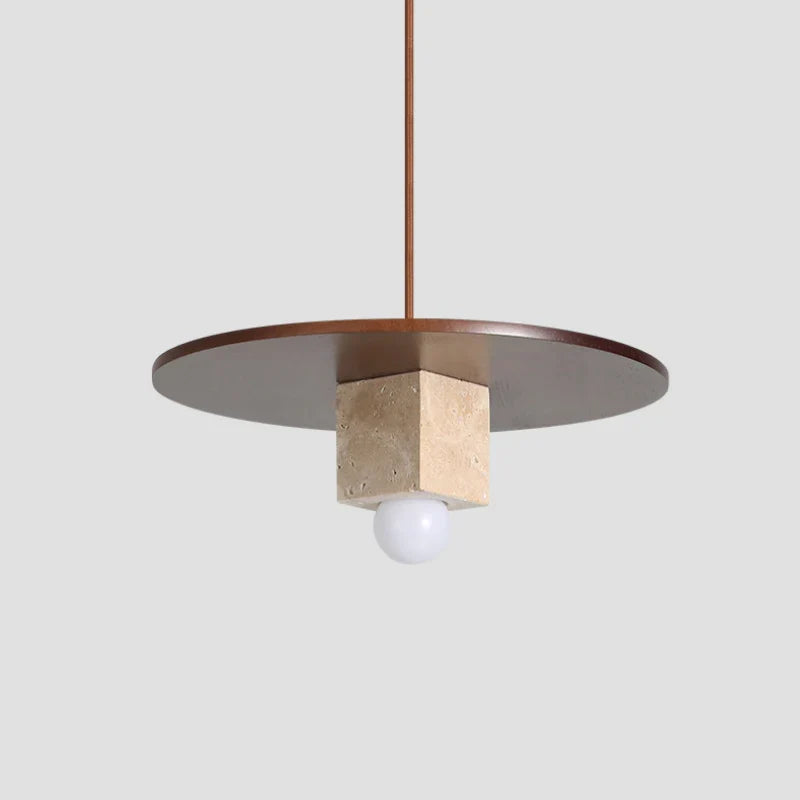 lámpara de techo de madera maciza para decoración de bar y restaurante