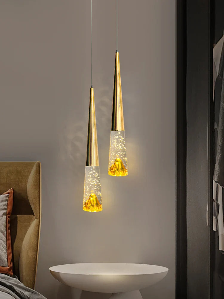lámpara de cristal con burbujas para iluminación de lujo nórdico