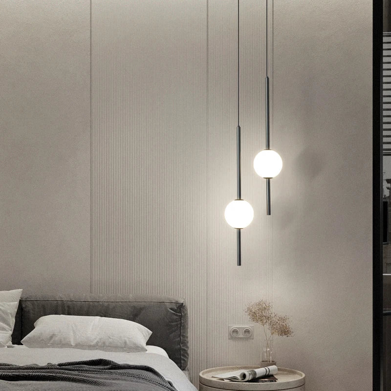 lámpara led minimalista nórdica de cobre con altura ajustable