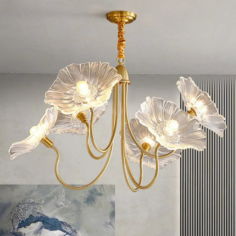Lustre moderno luminoso aéreo elegante