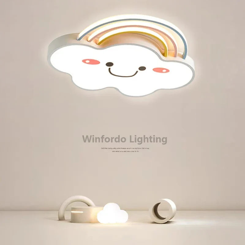 Lámpara de araña nórdica para habitación infantil con luces LED