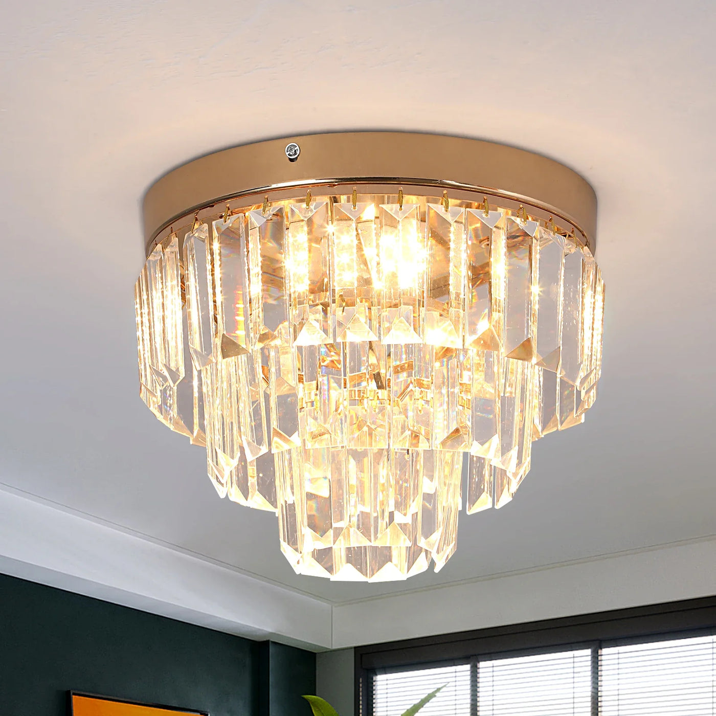 Lámpara contemporánea en cristal K9