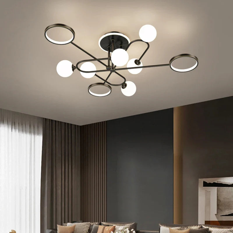 lámpara colgante led moderna de vidrio
