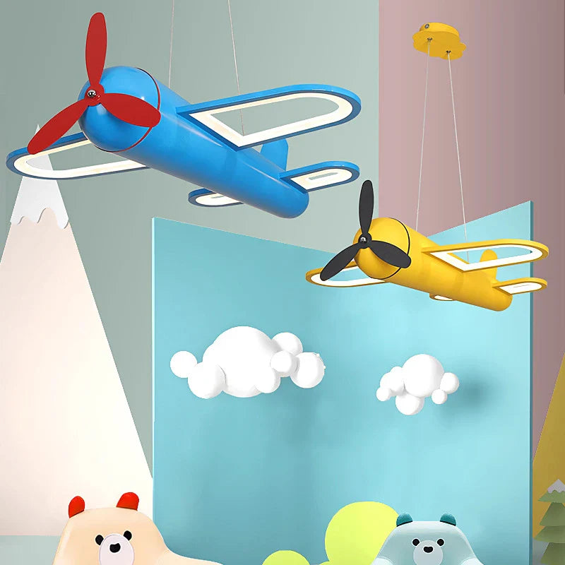 lustre creativo helicóptero para habitación infantil y jóvenes