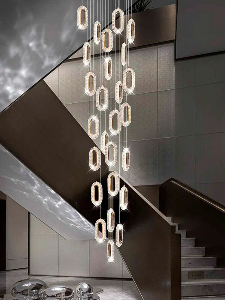 lustres elípticos modernos para una iluminación interior elegante