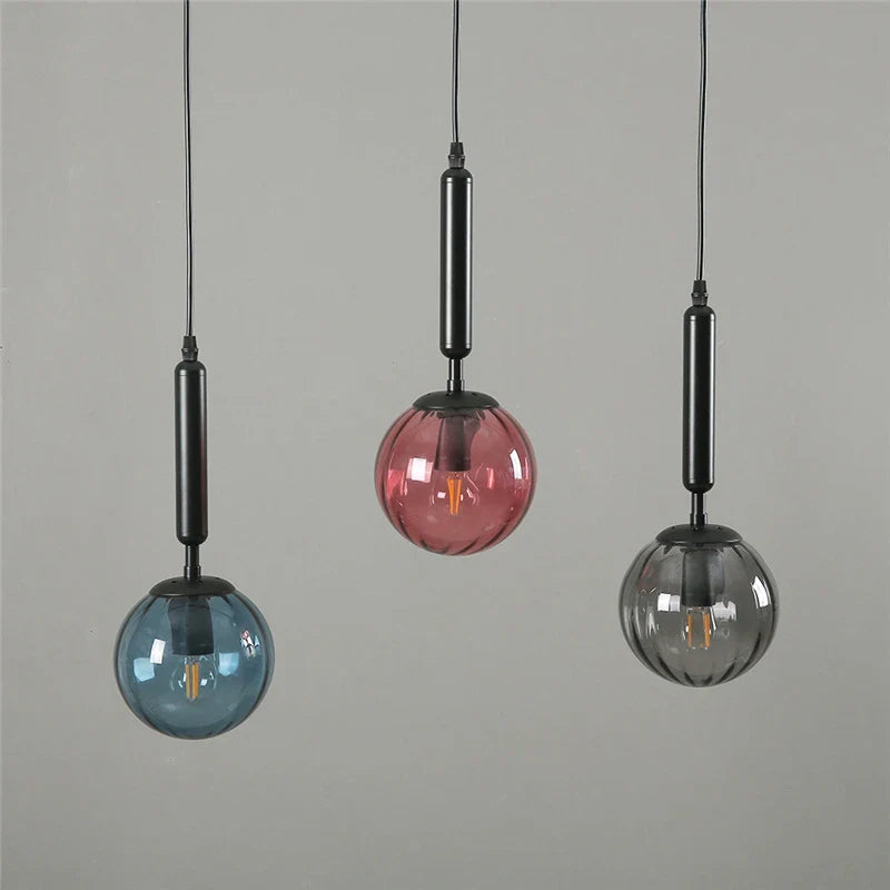 lámpara de techo led vintage en bola de vidrio para decoración moderna