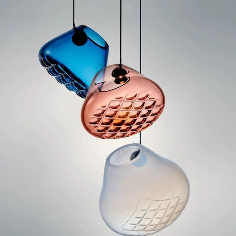 Lámpara de vidrio diseño para cocina, bar y restaurante