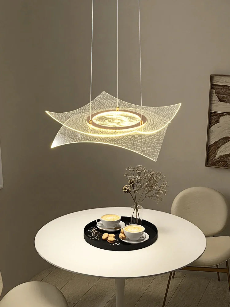 lámpara de acrílico lujo creativo con iluminación led decorativa