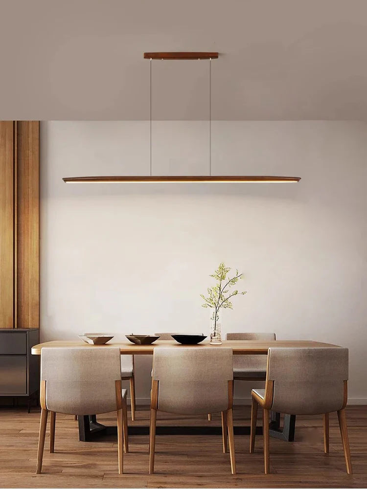 lámpara de araña colgante de madera diseño tendencia regulable para interior moderno