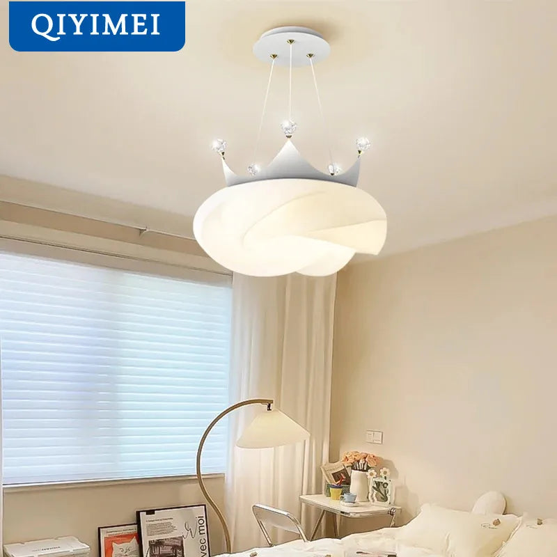lustre LED moderno para decoración interior en forma de corona