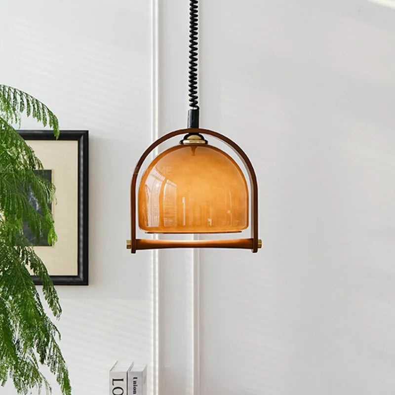 lámpara colgante de vidrio medieval para iluminación suspendida decorativa