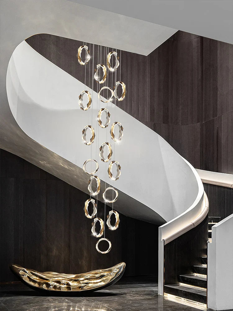 lámpara de techo diseño nórdico para loft y escaleras elegante