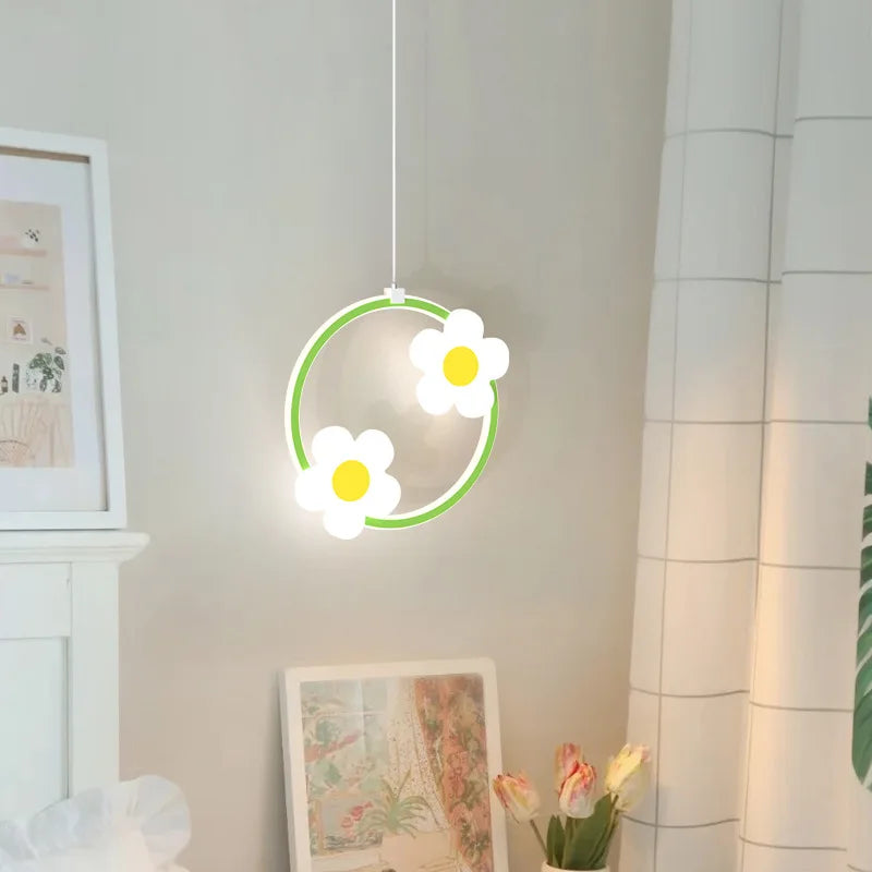 lámpara colgante flor para habitación de bebé niña