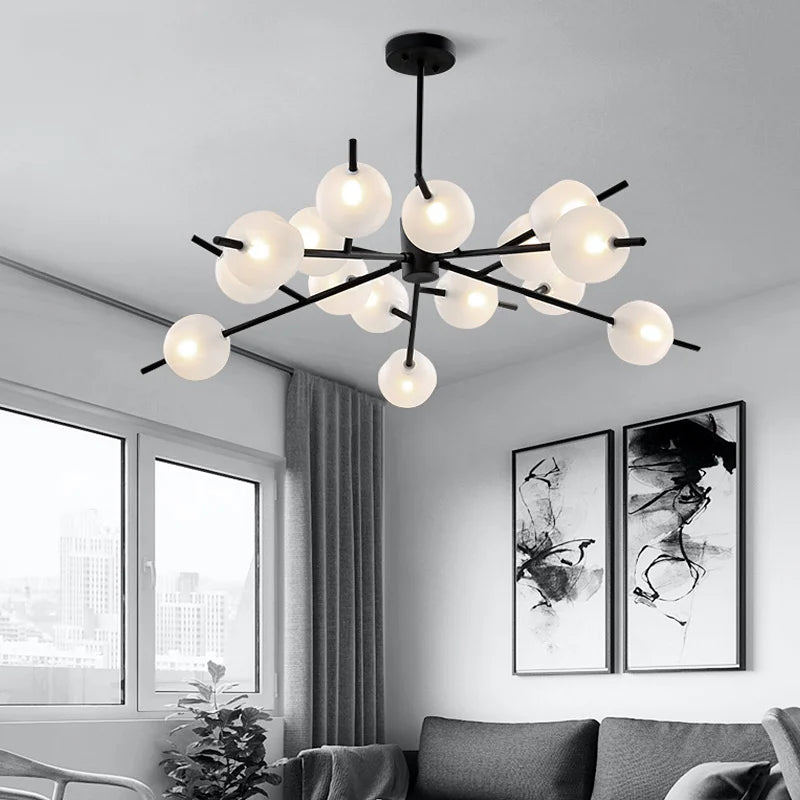 lámpara de burbujas de vidrio estilo minimalista moderno