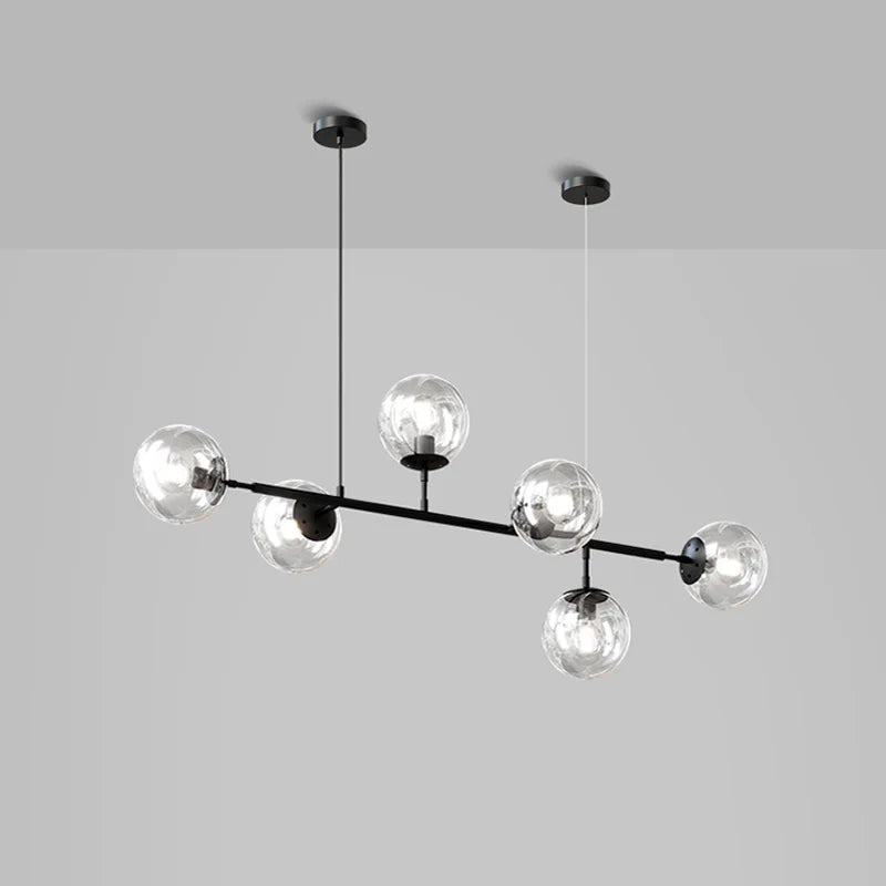 Lámpara elegante de vidrio colgante.