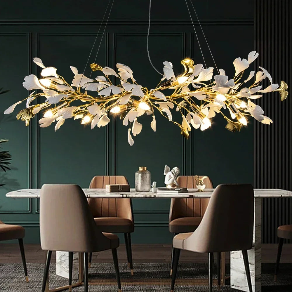 Lámpara hoja de ginkgo luminosa