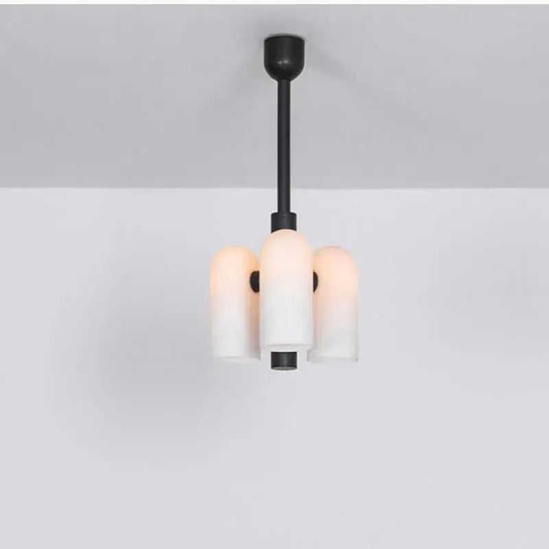 lámpara de vidrio lechoso luminaria suspendida diseño moderno elegante