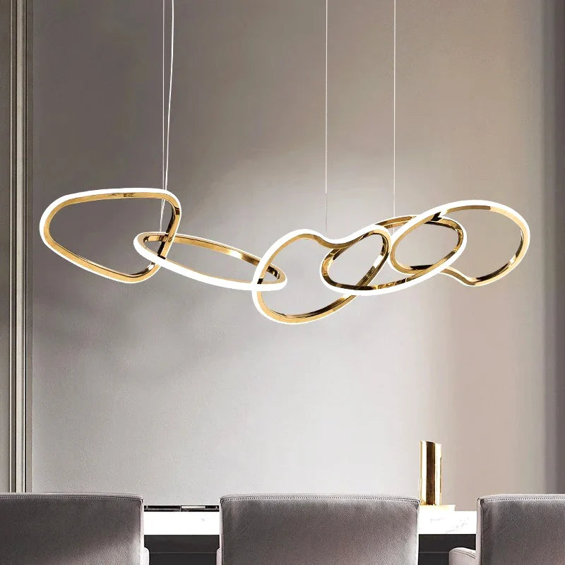 Lámpara colgante LED de diseño moderno para salón iluminación interior de comedor