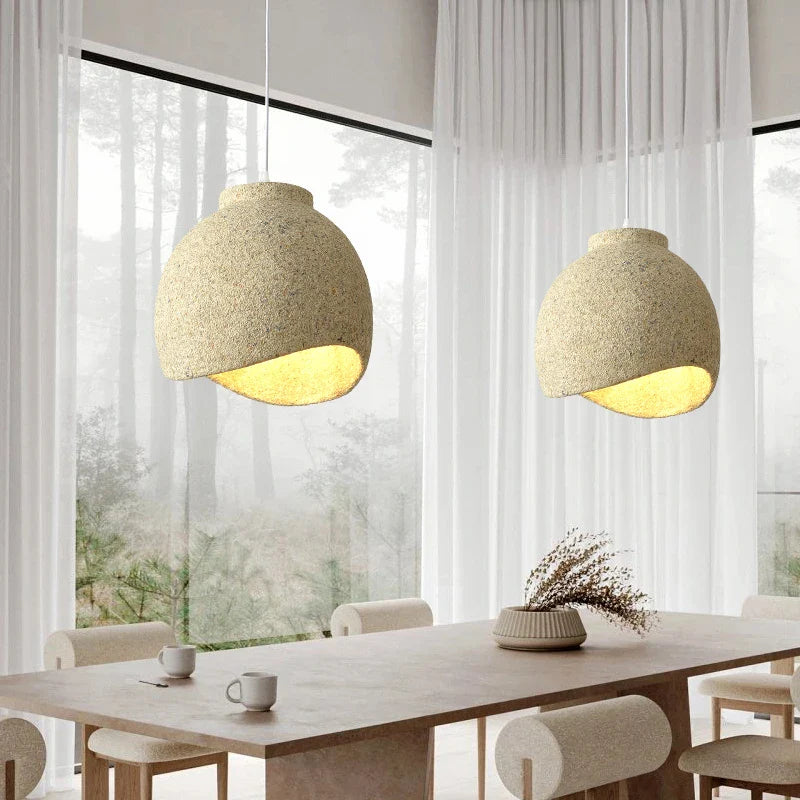 lámpara wabi sabi nórdica para restaurante bar y decoración familiar