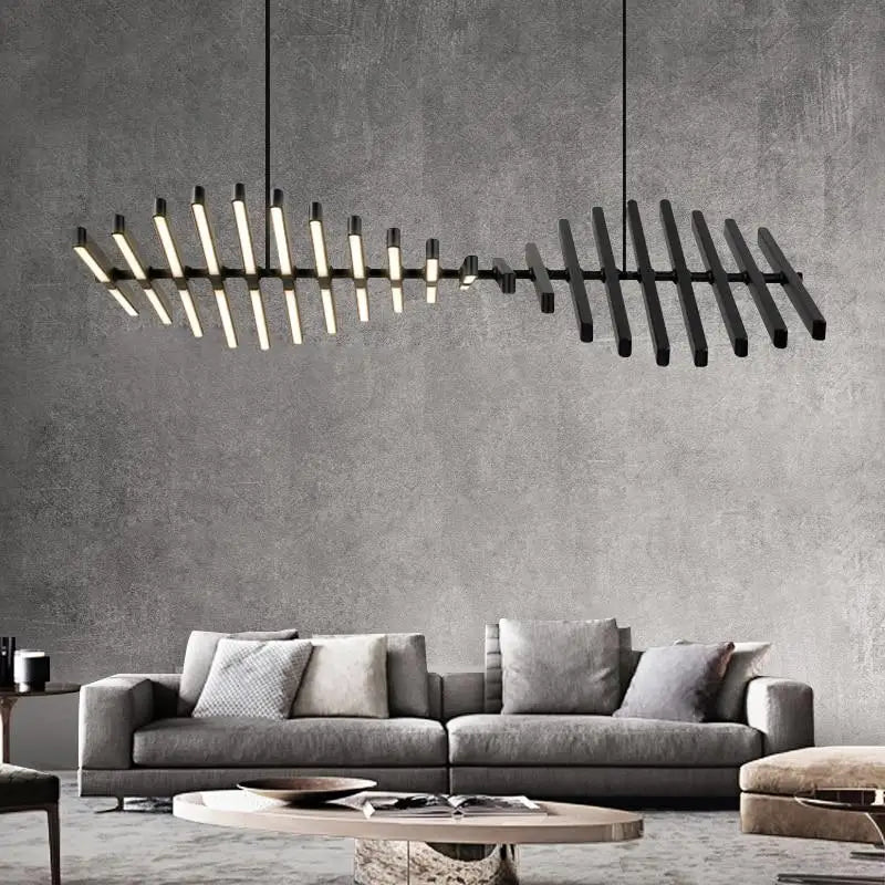 lámpara colgante moderna minimalista diseño nórdico lineal