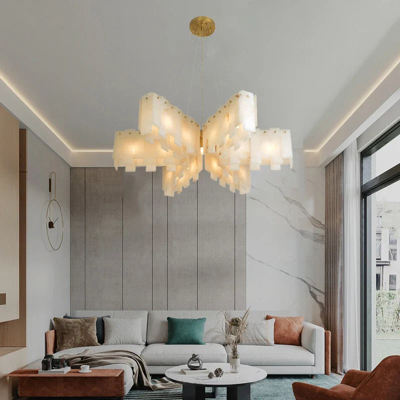 lámpara de diseño moderno en mármol natural español led