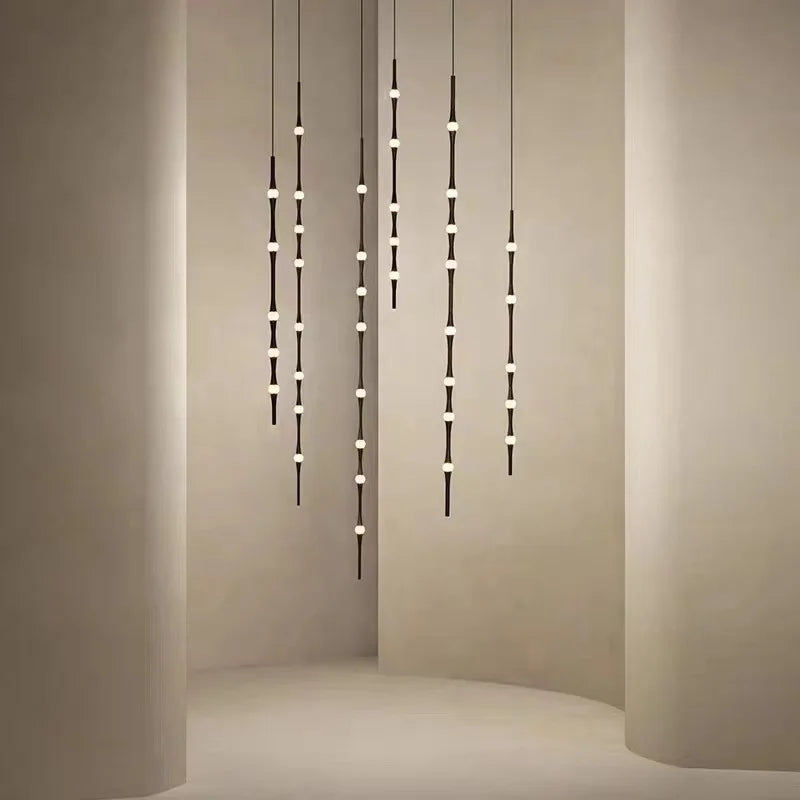 lámpara led minimalista de aluminio y acrílico para hotel 3000k