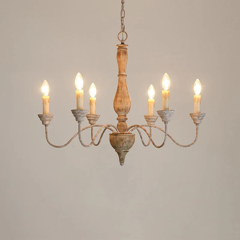 Lámpara colgante de madera estilo americano rural vintage para salón, comedor, habitación, suspensión, café, tienda de ropa, plafón