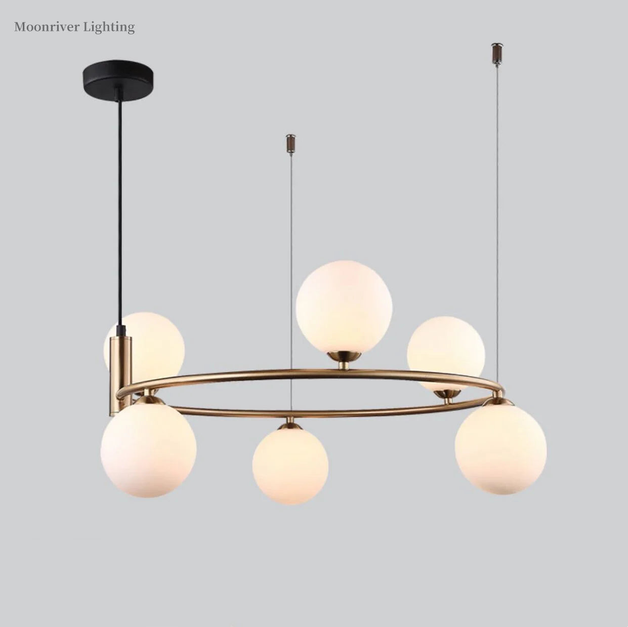 lámpara de techo de vidrio blanco minimalista para decoración interior moderna