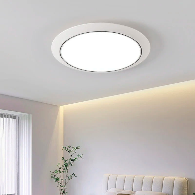 lustre led ultradelgado tres pruebas circular moderno minimalista