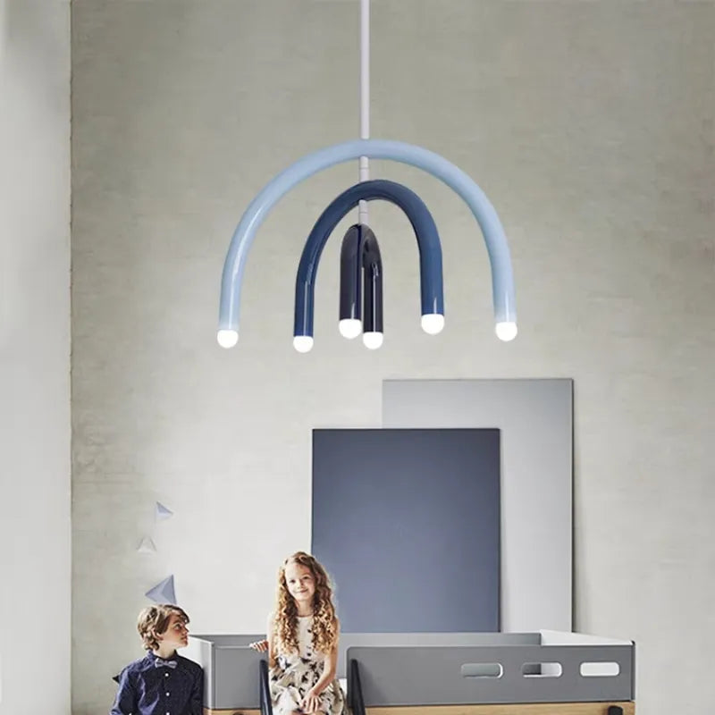 Candelabro arcoíris de diseñador italiano en forma de U