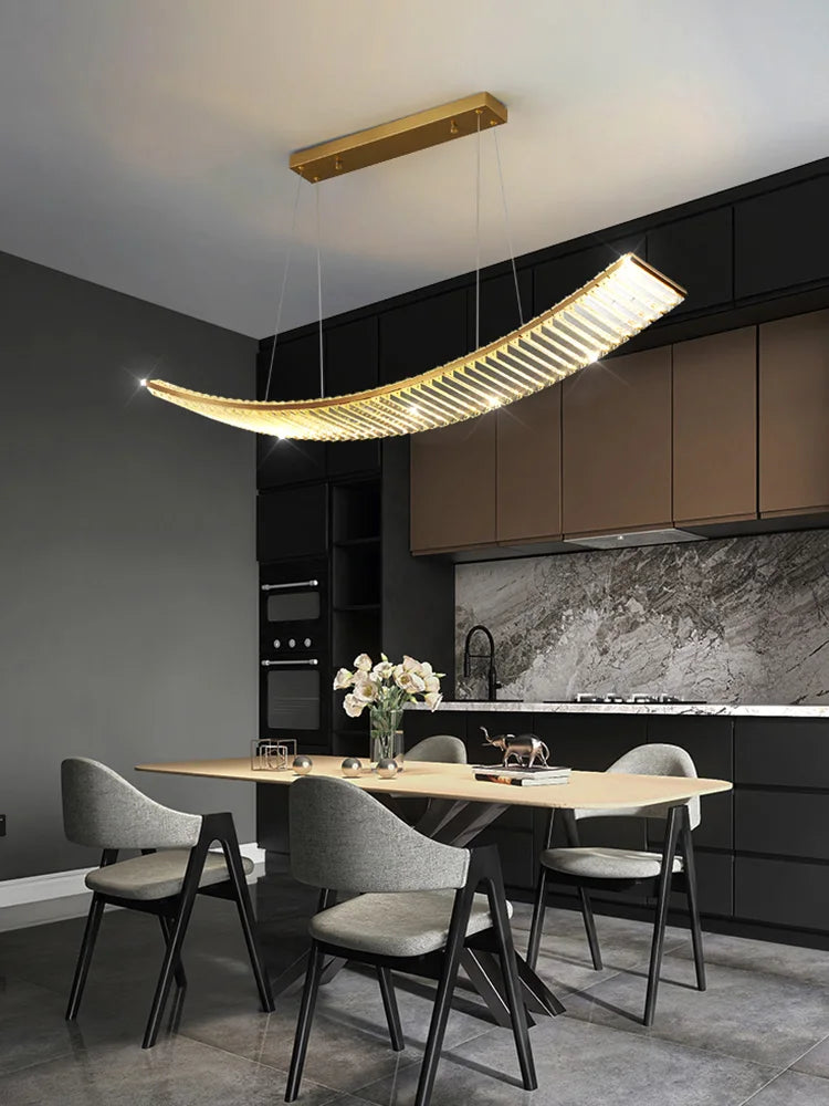 Lámpara colgante LED vidrio nórdico elegante