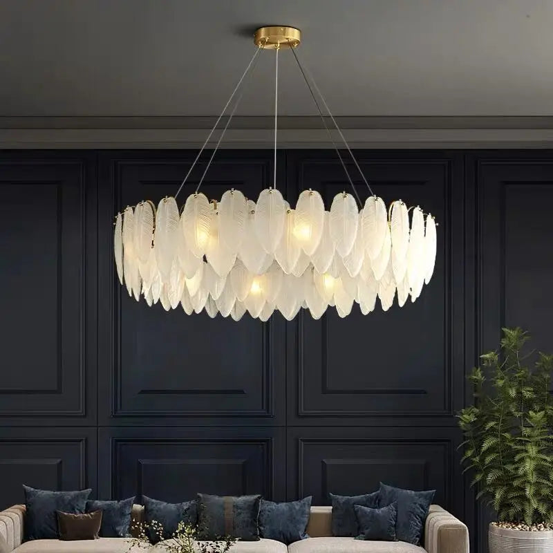 Lámpara de cristal moderna y elegante