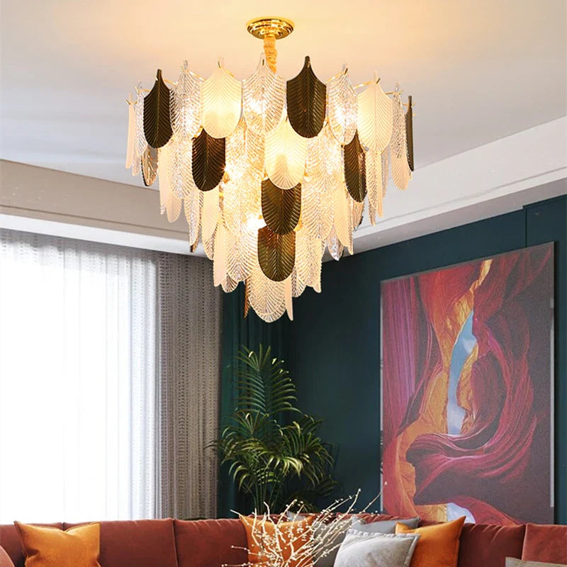 lustre de vidrio LED diseño suspensión lámpara acrílica