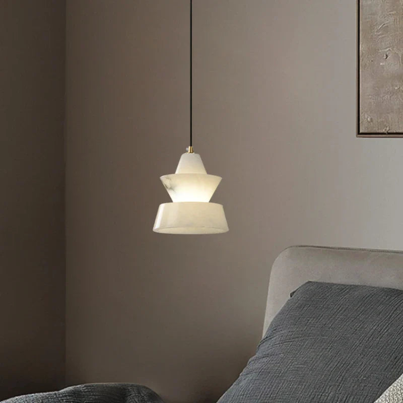 Lámpara de araña de mármol natural colgante retro decoración nórdica