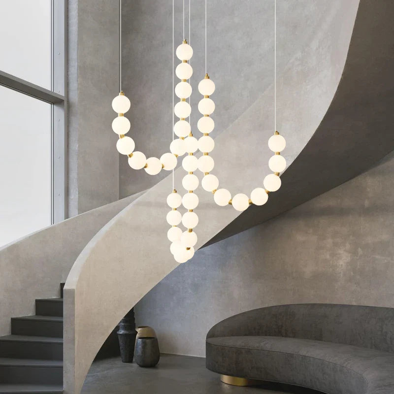 lámpara colgante francesa moderna en cobre diseño bar luz moda dúplex simple