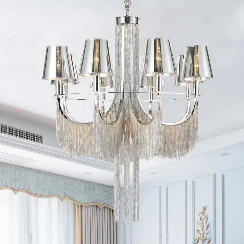 lustre de lujo moderno para boda con luces integradas