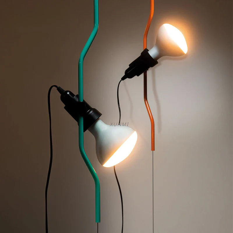 lámpara de araña de pie minimalista italiana con altura ajustable decorativa