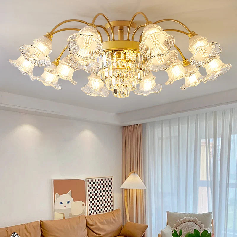 lámpara retro de cristal para decoración interior elegante