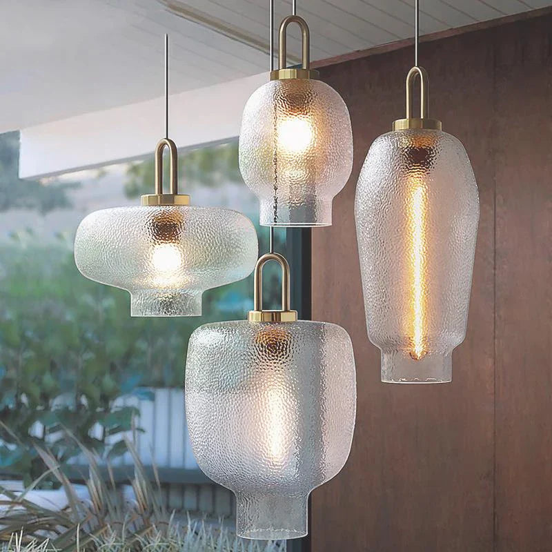 lámpara de vidrio minimalista diseño lujoso para decoración moderna
