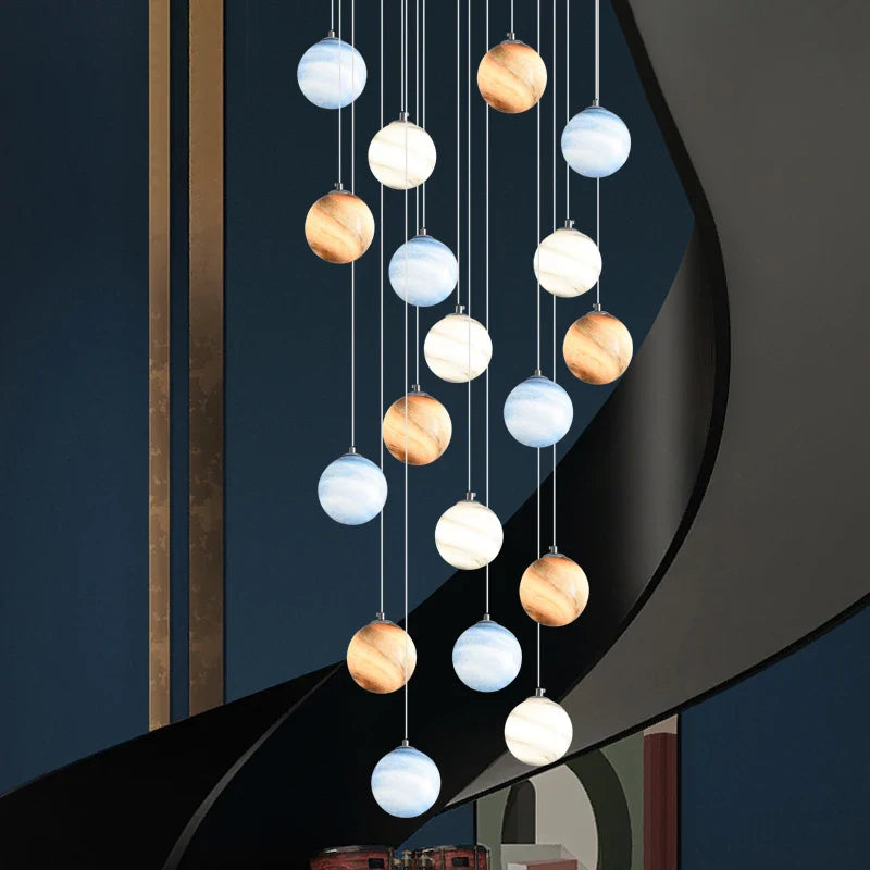 lámpara de techo bola colorida para una iluminación moderna y elegante