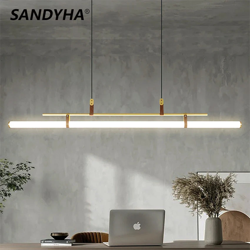 lámpara minimalista banda led estilo tubo lámpara luminaria