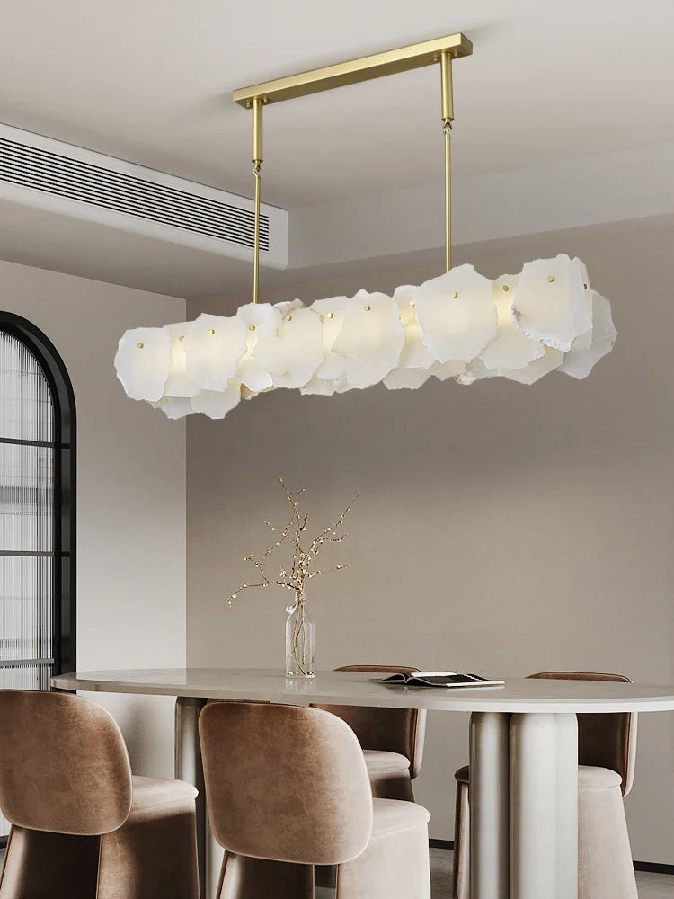 lámpara de mármol natural en cobre para decoración interior elegante