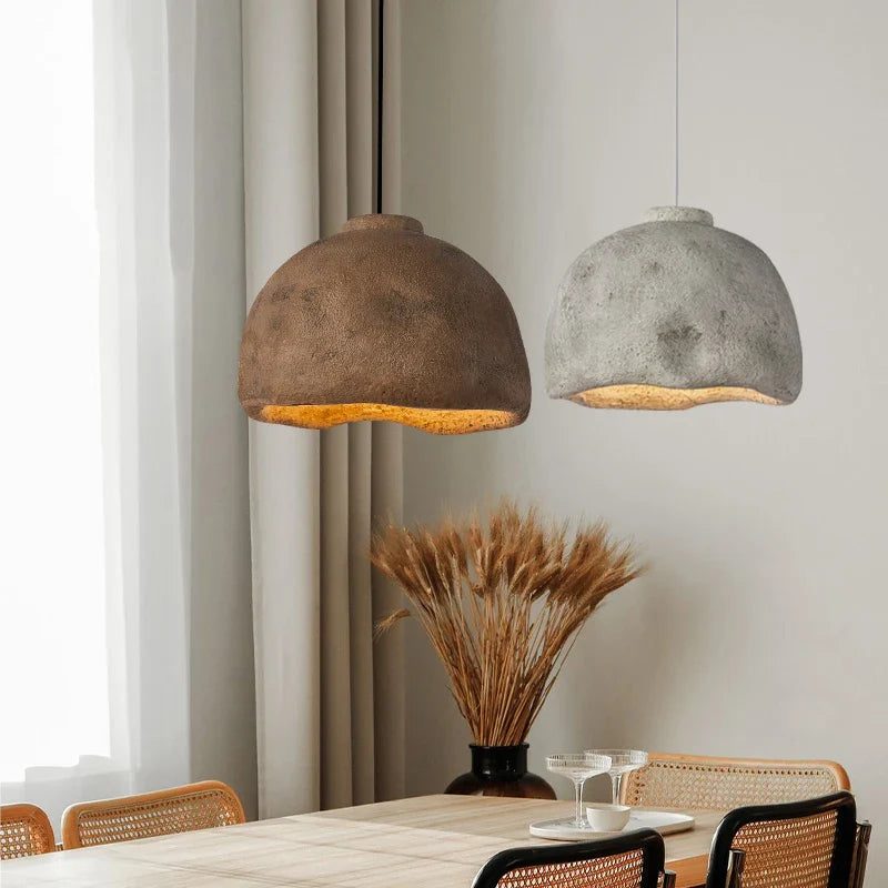 Lámpara colgante nórdica wabi-sabi luces LED candelabro restaurante bar loft comedor decoración para casa dormitorio mesita de noche luminaria colgante