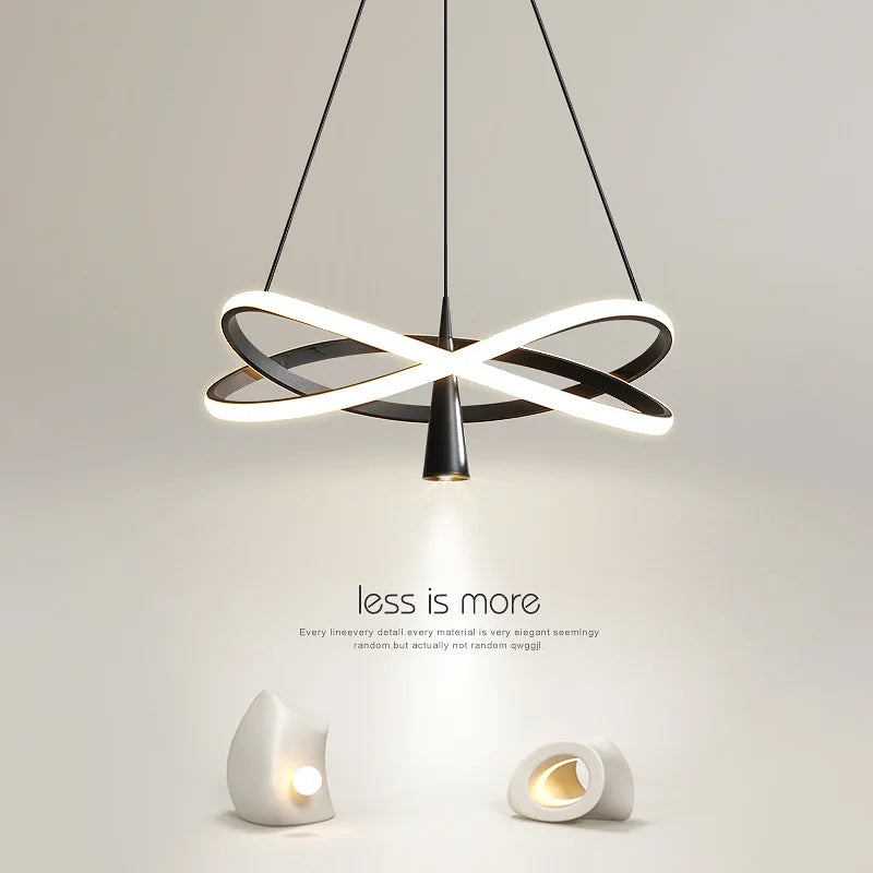 lámpara de araña colgante con LED moderna para decoración interior elegante